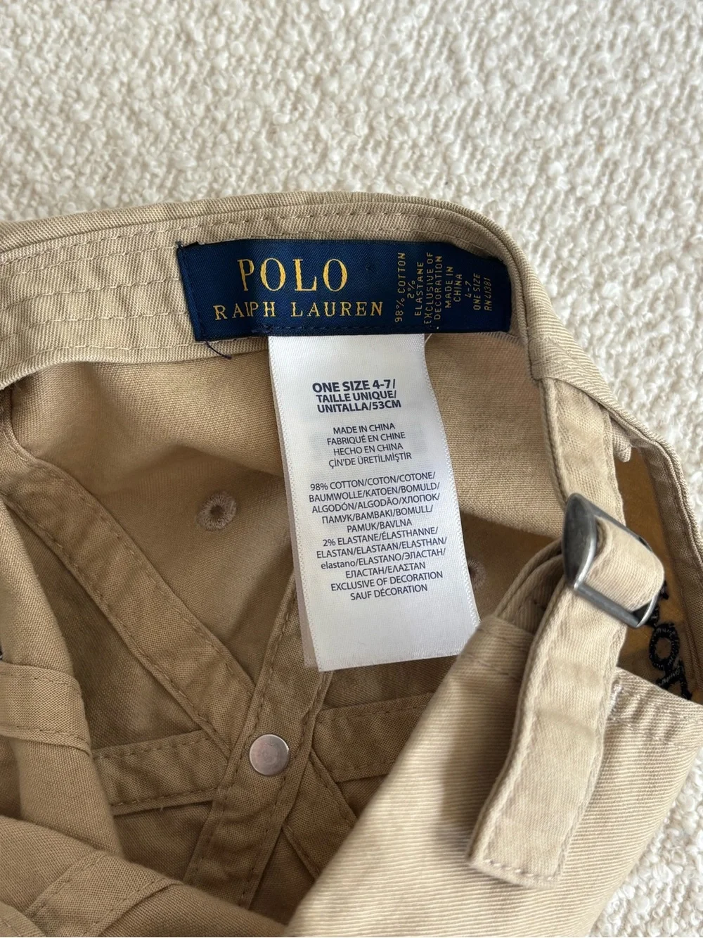 Kids Big Pony Khaki Polo by Ralph Lauren Cap